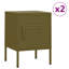 Airon 35cm W Steel Bedside Table-48621785