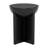 20" Black Solid Wood Round Pedestal End Table