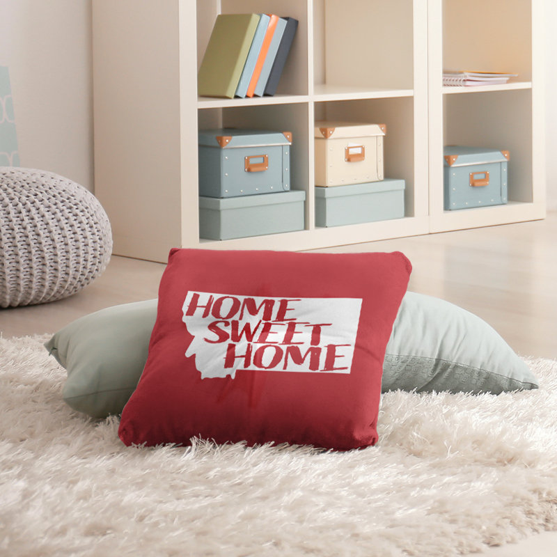 Coussin de sol touffeté home, 30 po x 30 po, Rouge, Montana