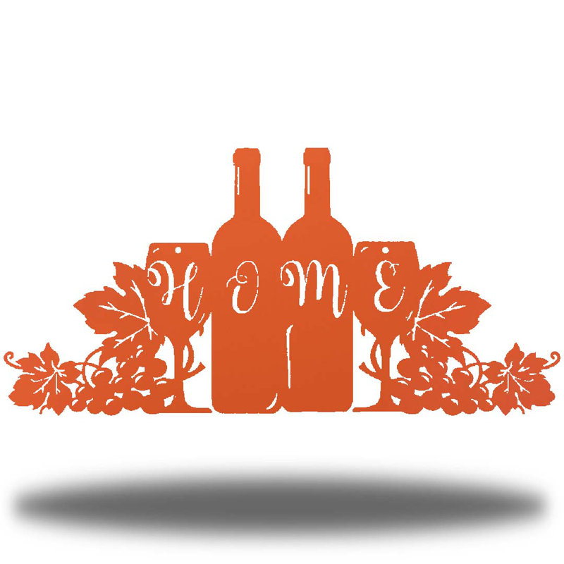 Décoration murale en métal Home Wine, Corail, H 14,25 po x l 30 po x P 0,06 po