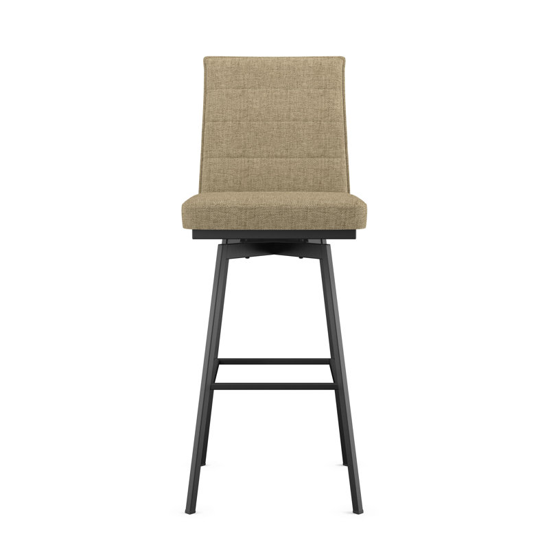  Tabouret de bar et de comptoir pivotant Donato, Brun / kaki, Tabouret de bar (siège d'une hauteur de 30,63 po)