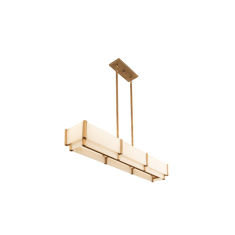 Orleans 5-Light Linear Chandelier in Gold, Gold, Gold