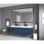 Miroir de salle de bain à cadre rectangulaire noir 84 "x 48" à brouillard à intensité variable