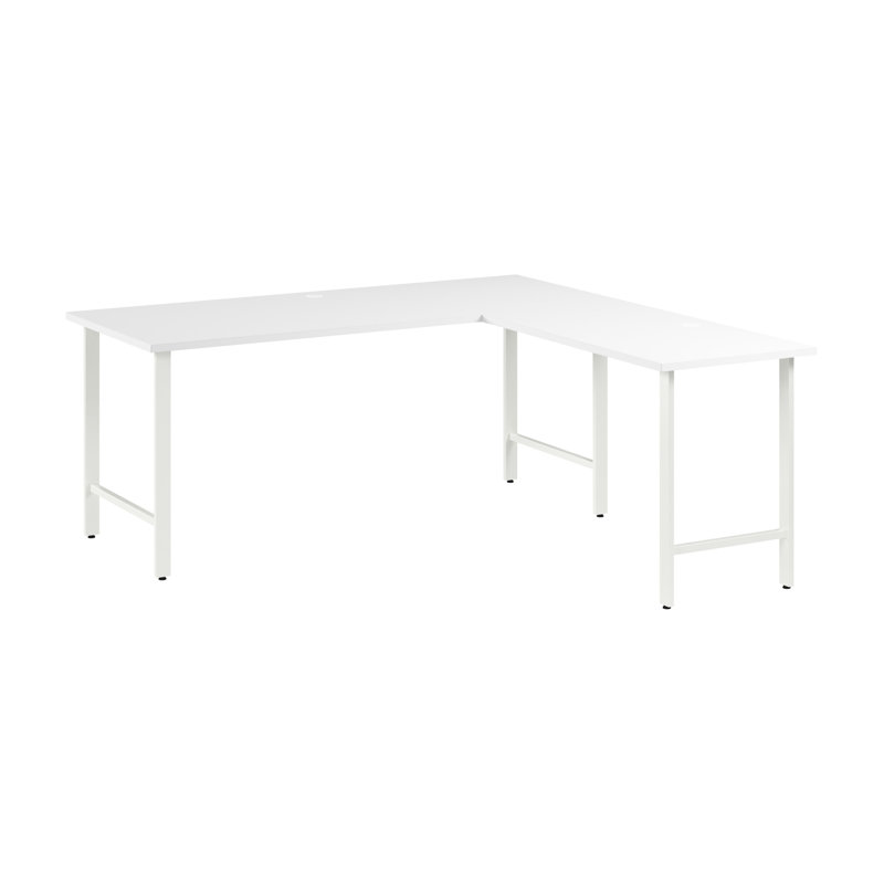 Bureau blanc réversible Hustle L 71 po, Blanc