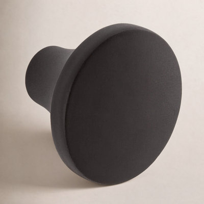 Lancaster 1-1/8" Matte Black Round Knob