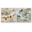 Winter Winter Scandinavian Landscape II - ensemble de 2 collage de paysage carré-102162296-102162297