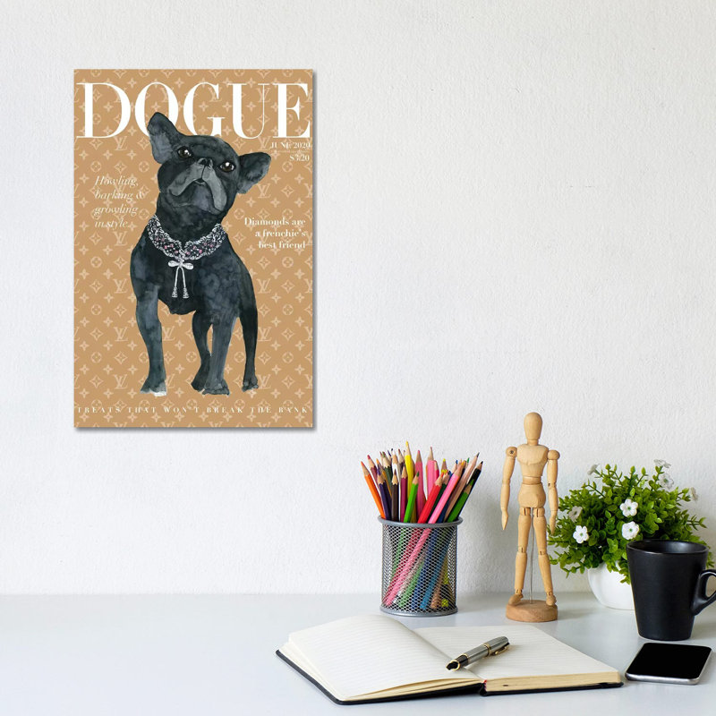 Dogue by Mercedes Lopez Charro - Wrapped Canvas Print, 20.32 cm H x 30.48 cm W