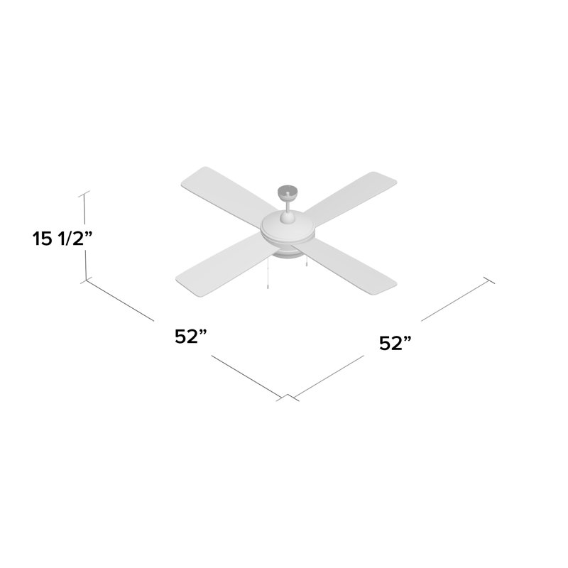 Espresso Finish 52" Ceiling Fan with LED Light Kit