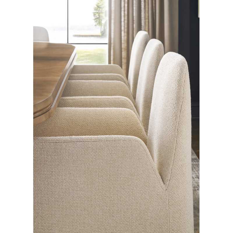 Edge Oval Solid Wood Dining Table, Camel