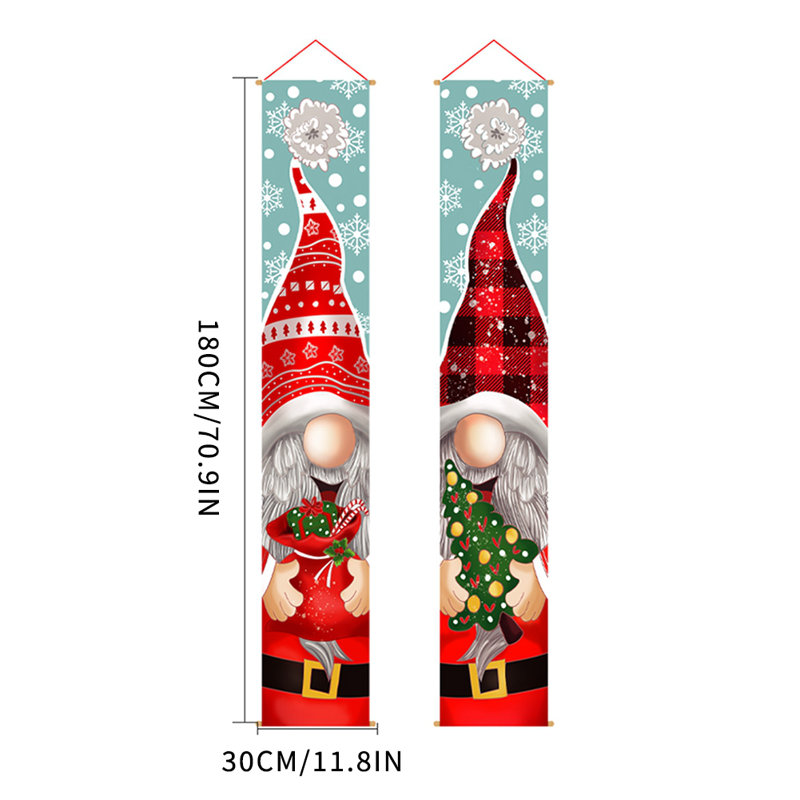 Bannière de décoration de Noël 70,86 x 70,86 po