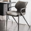 Grey Solid back side Chair(Set of 2)