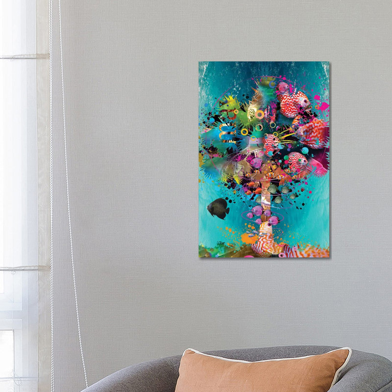 Surfing Palm by David Loblaw - Wrapped Canvas Print, 66.04 cm H x 45.72 cm W x 1.91 cm D
