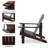 Patio Lawn Wooden Chair - Brown, , Cup Holder, For Deck, Garden, Backyard, Fire Pit Robustness Rustic Brown Weather With Holder Outdoor Merriment In Patio,
