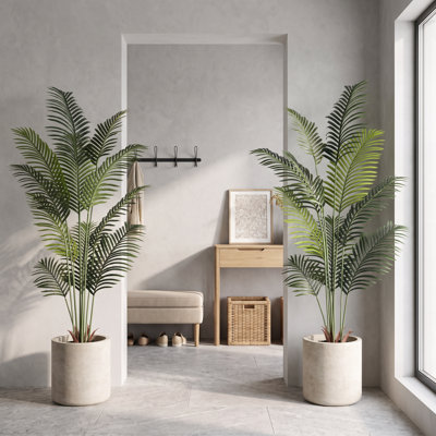 Palmiers artificiels Areca de 1,5 m en pot pour la décoration intérieure