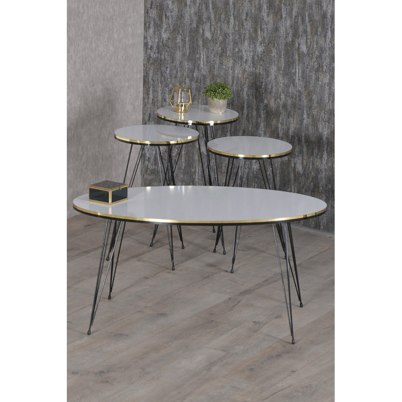 Tana Living Room Table Set, White