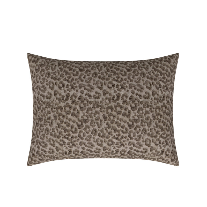 Coussin décoratif réversible en plumes à imprimé animal, H 26 po x l 35 po, Brun