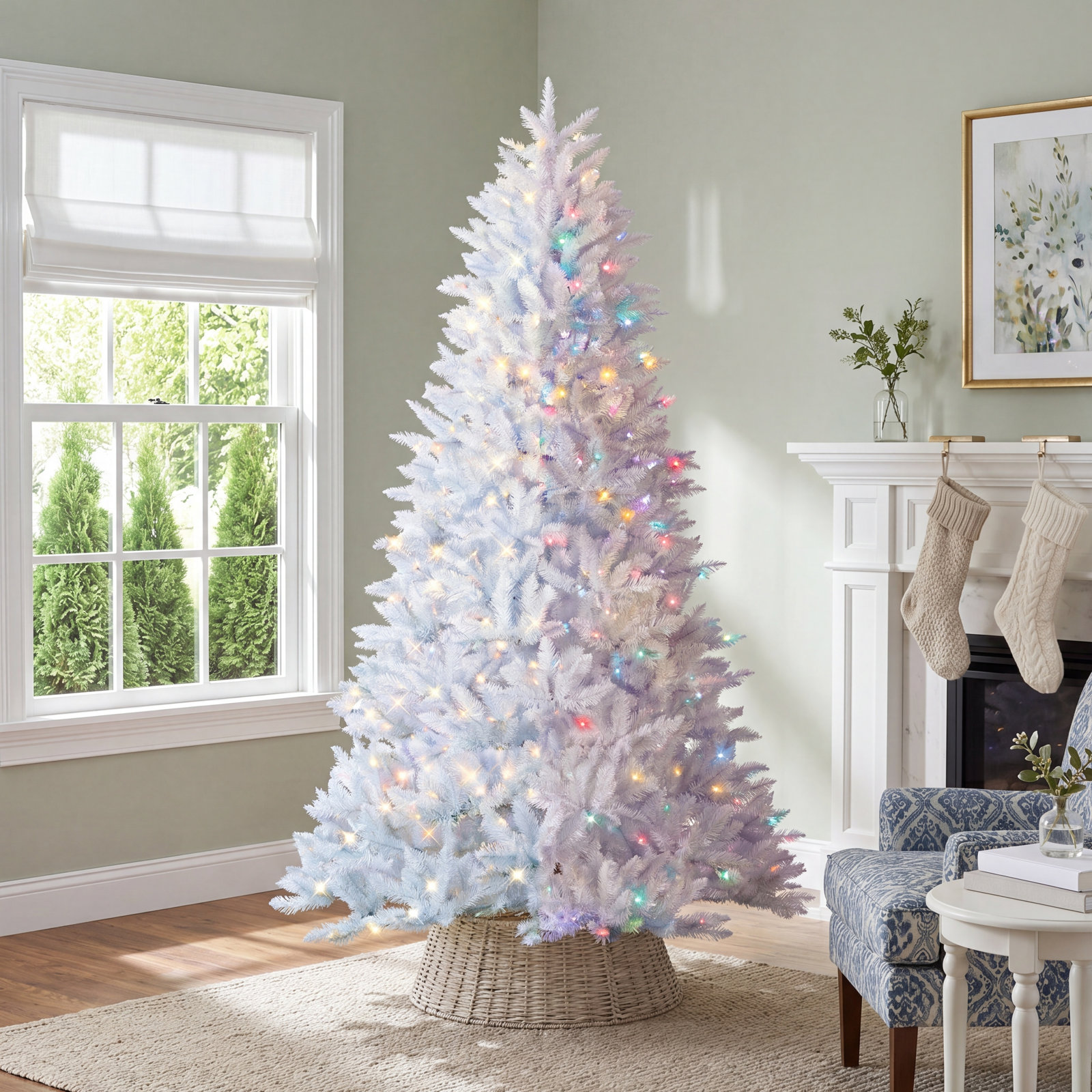 Majestic 9' Pre-Lit Pine Christmas Tree