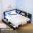 Corner Daybed With Storage Drawers, Bookcase Headboard, Led Lighting & Usb Charging Station-1729319119-1729319116
