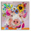 Art mural en verre rouge «Miss Piggy» par St. Hilaire Elizabeth-60525113