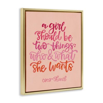«Where & What She Wants», art mural encadré sur toile flottante par The Paper Curator