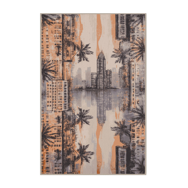  Tapis bord de mer lavable Urban Beach, Rectangulaire 8 pi x 12 pi