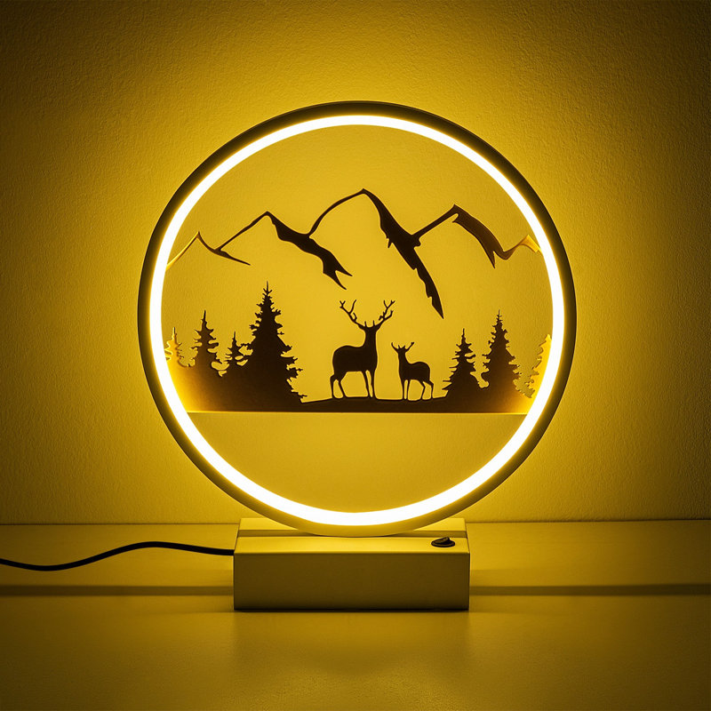 Lampe de table, Or blanc