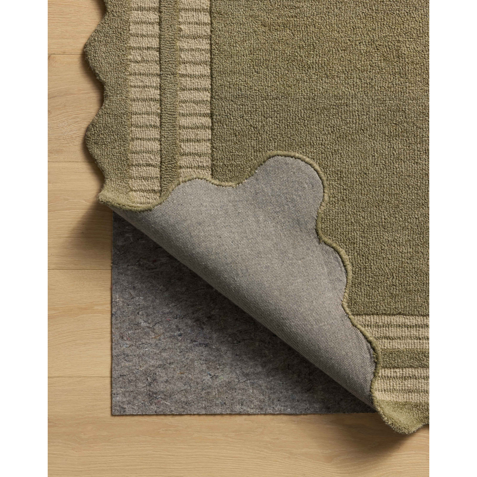 Scottie Area Rug, Square 1'6", Olive/Pebble