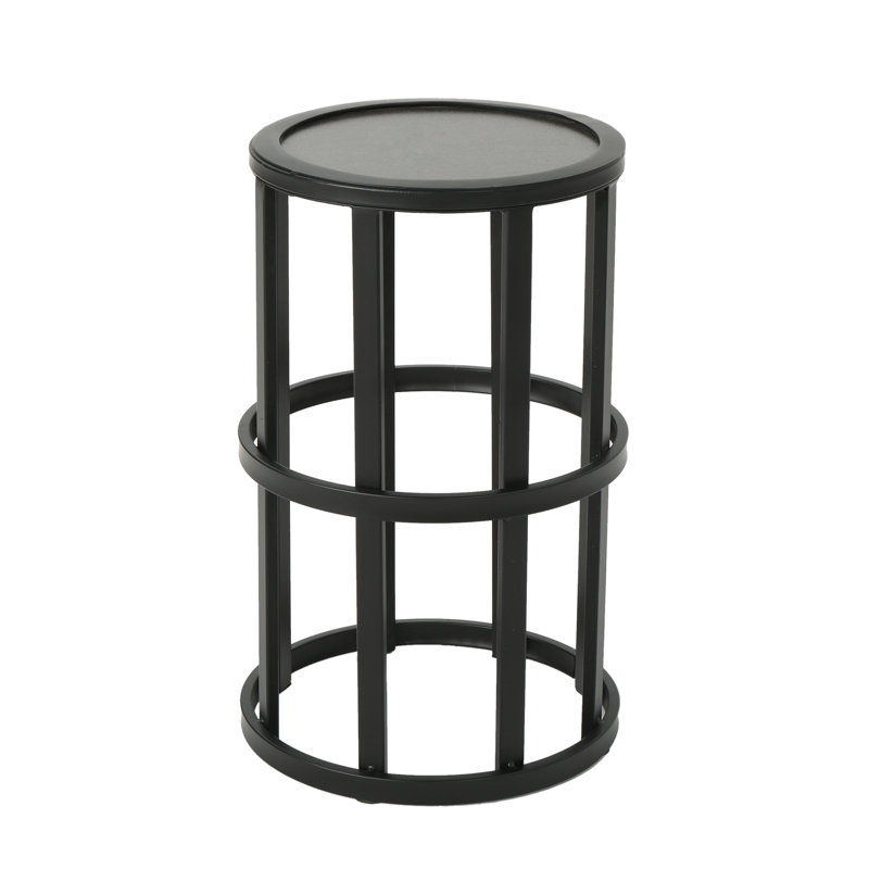 Hargraves Round Metal Outdoor Side Table , 10.8'' in. W 10.8'' in. D