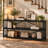 70“ Industrial Console Entryway Table, Farmhouse 3 Tier Shelf Long Hallway Foyer Entry Tables Behind Couch, Sofa Table for Home Living Room Entryway-2015742830-2013554177
