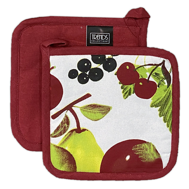 Cheerful Fruit Print 100% Cotton 6-Piece Kitchen Set