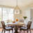 5-light Drum Chandeliers With Textured Glass -844178651