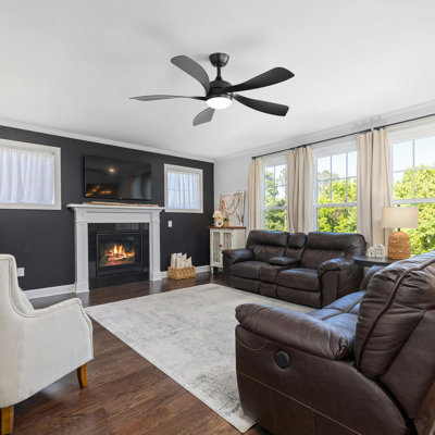 Damecia 52'' Modern Ceiling Fan with LED Light and Remote Control