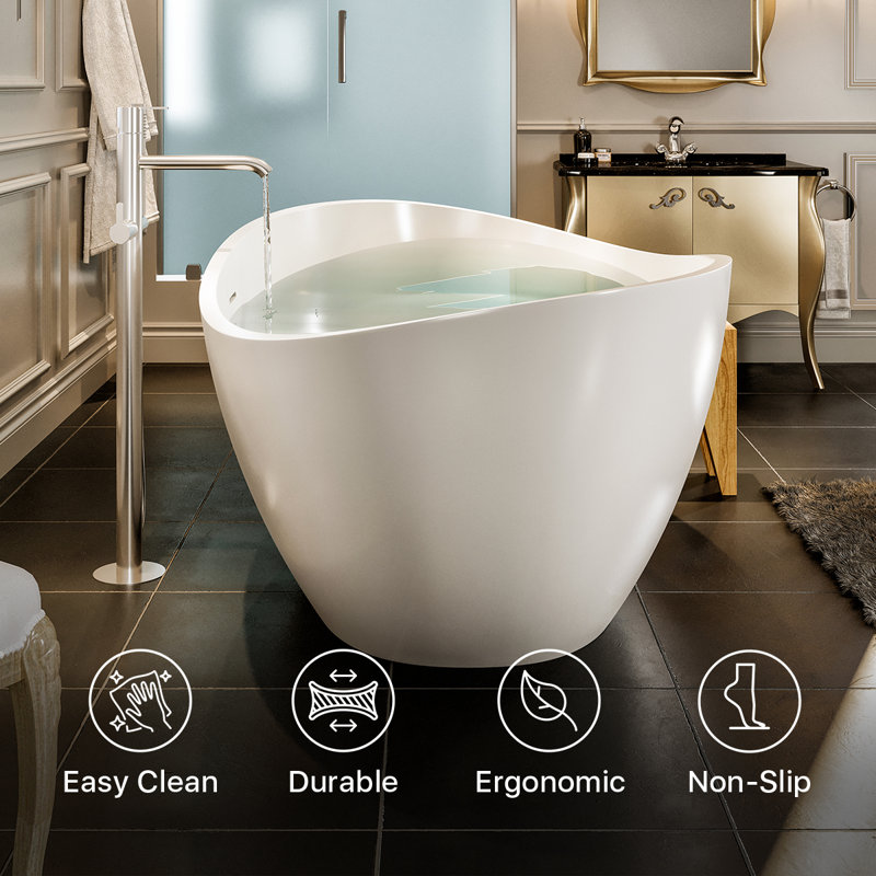 Baignoire autoportante ovale 63 po Eviva Cloud