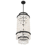 Shimmering Elegance 6 - Light Steel Chandelier