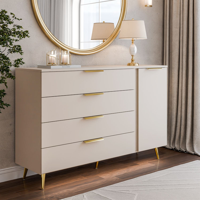 138 Sideboard, cashmere/ gold