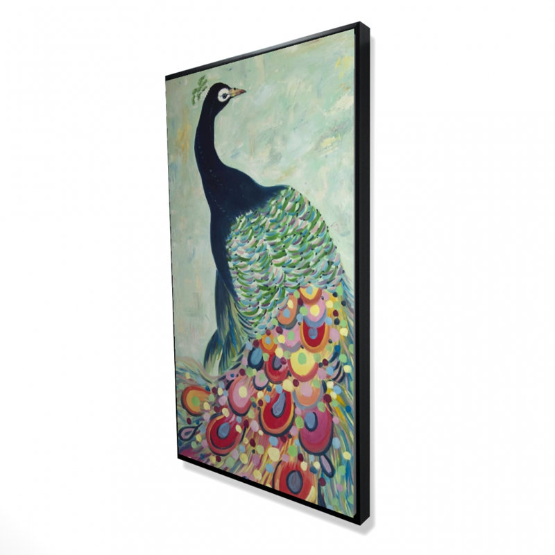 Proud as a peacock - 24"x48" Framed canvas