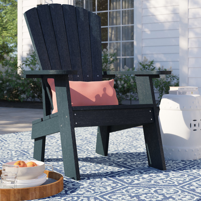 Chaise Adirondack en plastique Shay, Onyx