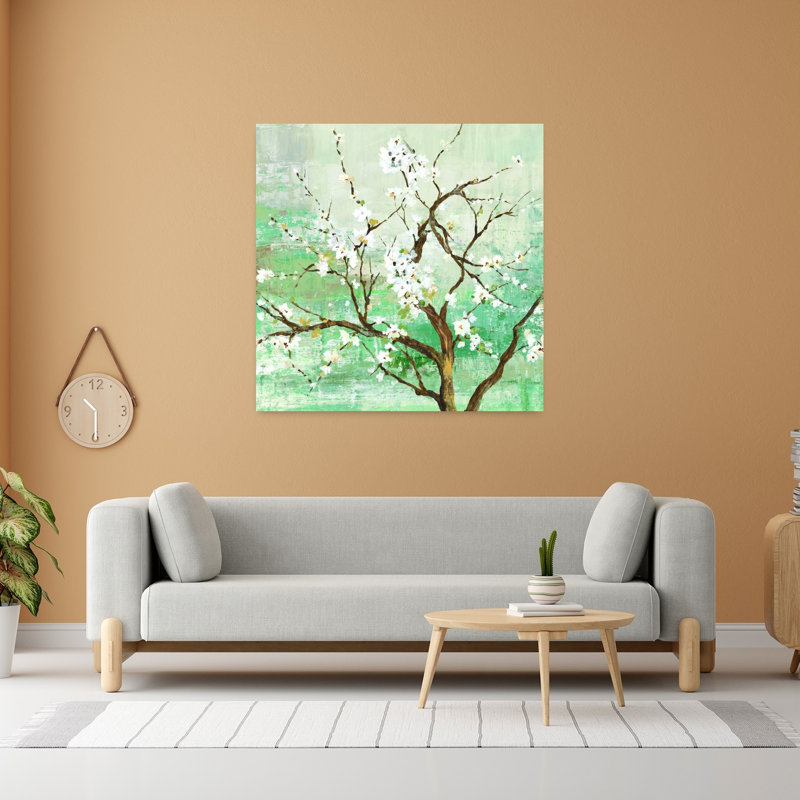 Kyoto, art délicat et serein de la nature abstraite au printemps, H 48 po x l 48 po