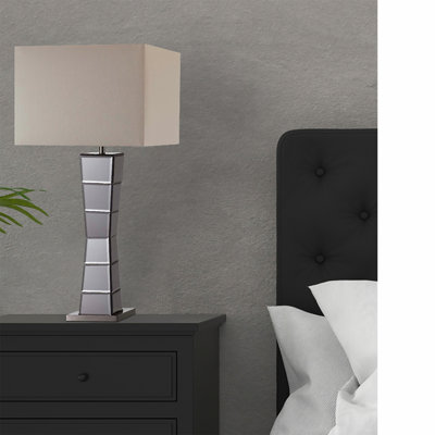 Lampe de table carrée avec miroir 29,5 pouces Alistair