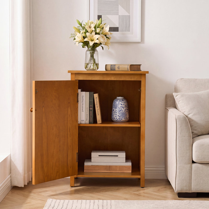 Meuble bas de style Mid-Century de 34,2 po avec tablette ajustable, Brown