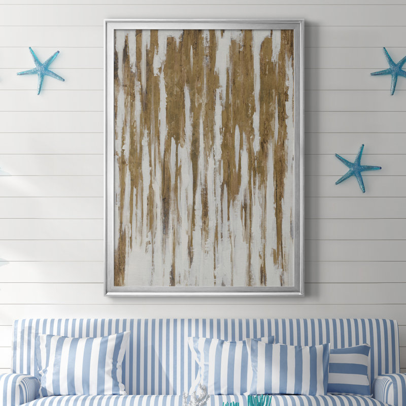 Reproduction de photo sur toile Goldsicles, H 26,5 po x l 36,5 po x P 1,5 po, Toile encadrée argentée