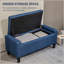 Repose-pieds avec rangement, banc de rangement rembourré en lin avec plateau relevable et capitonnage à boutons pour le salon