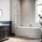34'' - W x 58'' H Walk In Door Frameless Tub Door with-101908347