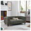 Modern Pet Sofa with Backrest and Armrests - Small Medium Dog Couch, Comfortable Foam Cushion Dark Grey Pet Furniture for Dogs
