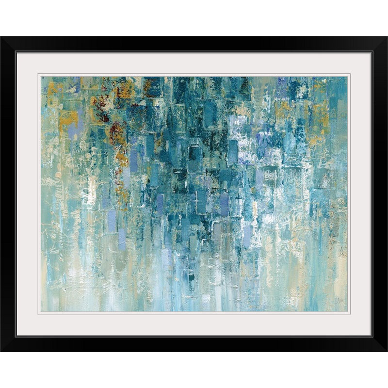 «I Love the Rain», reproduction, H 35 po x l 44 po x P 1 po, Cadre noir