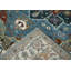 Tapis Oushak bleu en laine noué à la main 8 pi 10 po x 12 pi 2 po