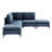 Modular Couch, Sectional Sofa with Metal Legs