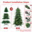  Arbre de Noël à charnière vert et PVC avec support en métal-663204203