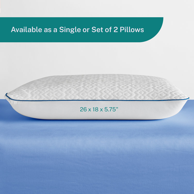 Forever Cool Gel Memory Foam Medium Cooling Pillow