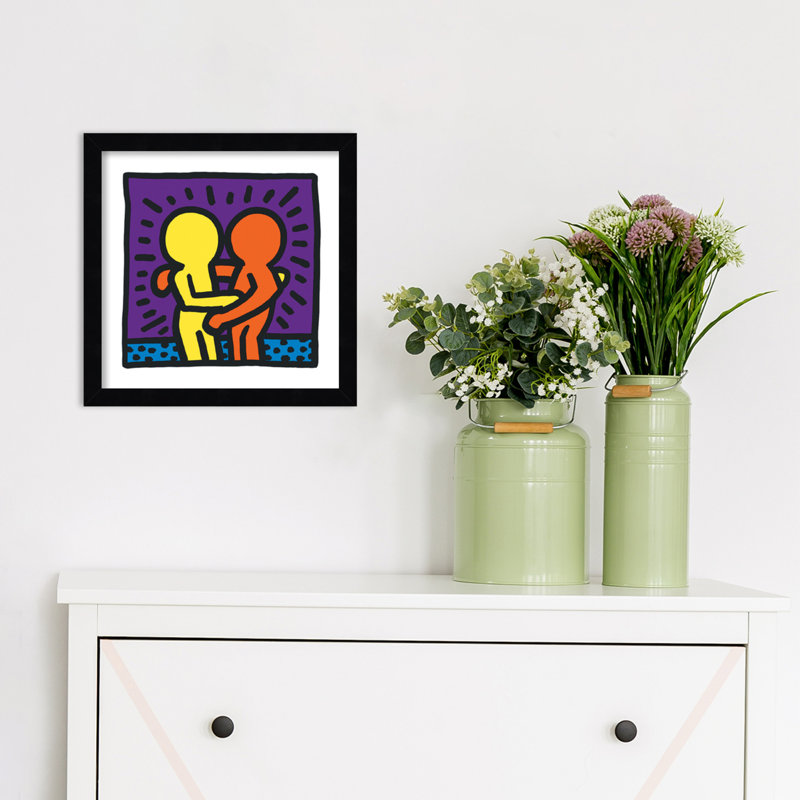 " Untitled 1987 " by Keith Haring, 13" W x 13" H x 1" D